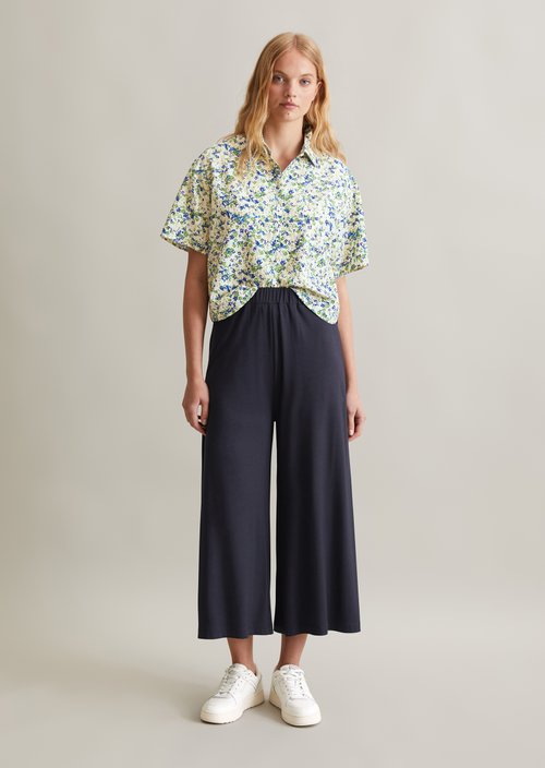Wide jersey pants — Blue Depths