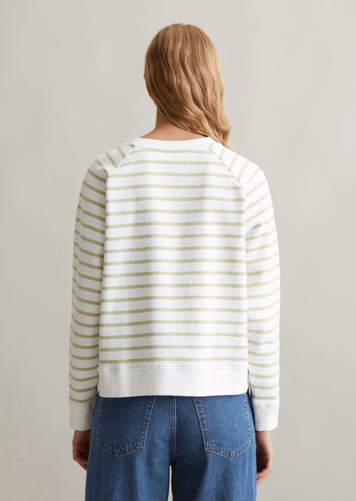 Regular striped sweatshirt — Light Green