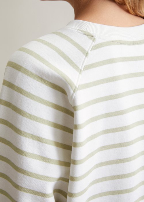Regular striped sweatshirt — Light Green
