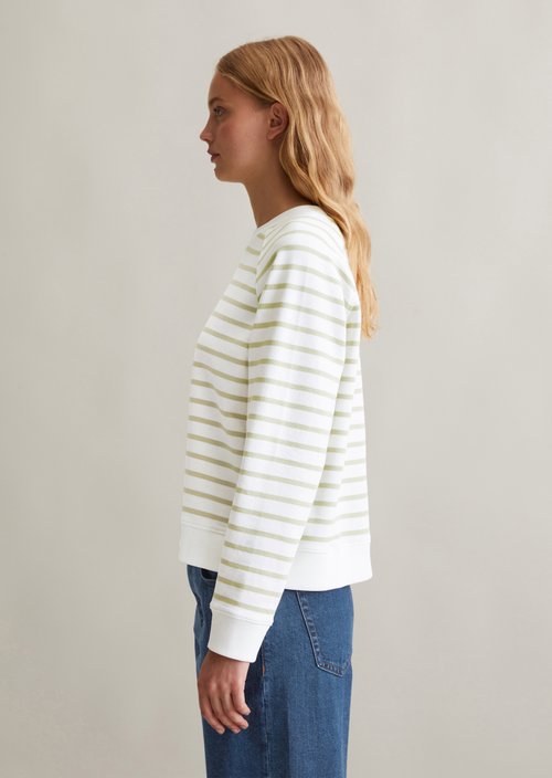 Regular striped sweatshirt — Light Green