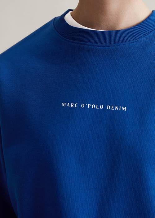 Felpa oversize in morbida spugna francese blu Felpe girocollo