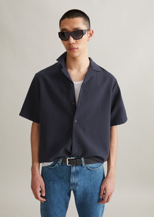 Regular short-sleeved shirt — True Navy