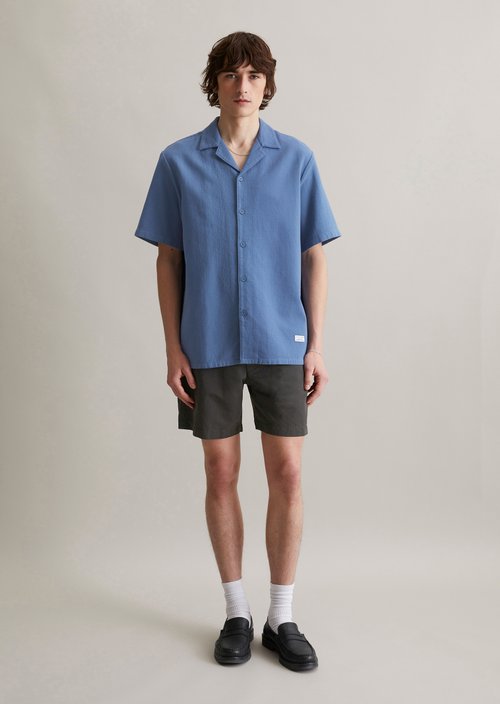 Regular short-sleeved shirt — Cerulean Blue