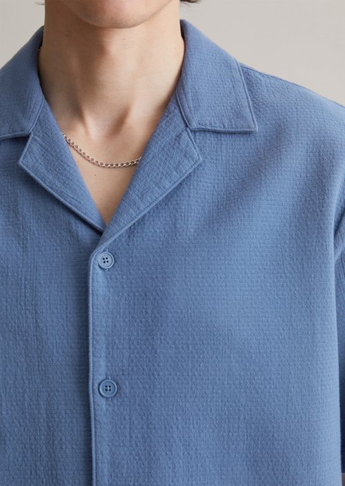 Regular short-sleeved shirt — Cerulean Blue