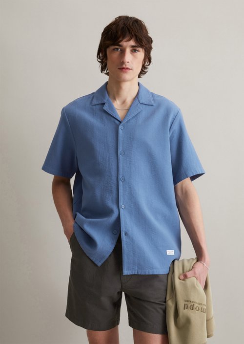 Regular short-sleeved shirt — Cerulean Blue