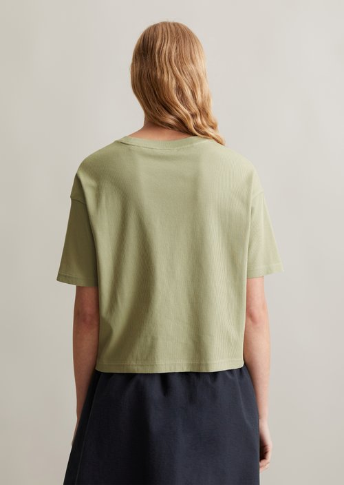 Oversize cropped T-shirt — Elm Green