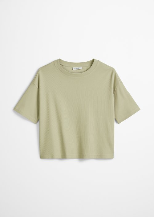 Oversize cropped T-shirt — Elm Green