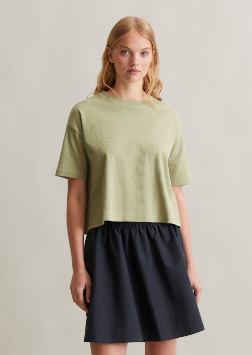 Oversize cropped T-shirt — Elm Green