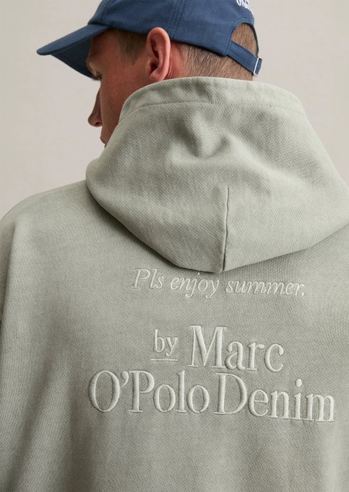 Relaxed logo hoodie — Grey Eternity