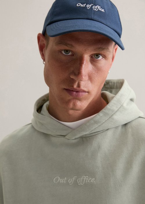Relaxed logo hoodie — Grey Eternity
