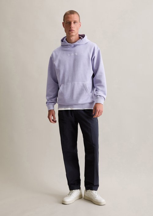 Relaxed logo hoodie — Lavender Mist