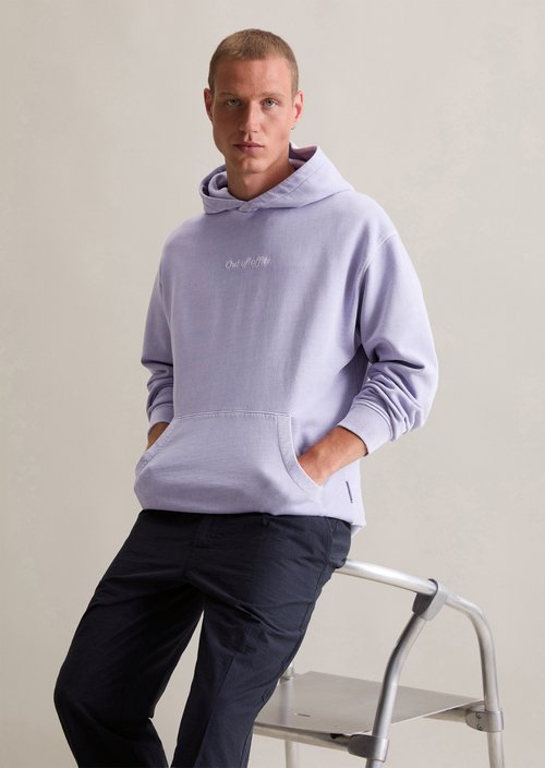 Relaxed logo hoodie — Lavender Mist