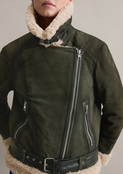 Suede jacket regular — Pineneedle