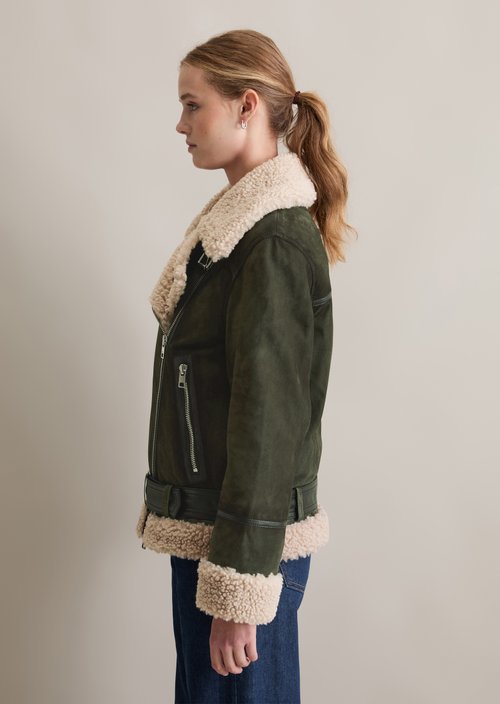 Suede jacket regular — Pineneedle