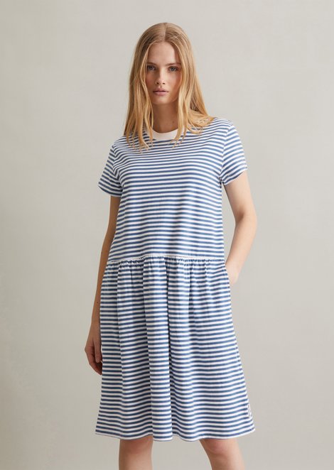 Marc O'Polo Jersey jurk regular, Dames, blauw, Xxs, 100% Katoen
