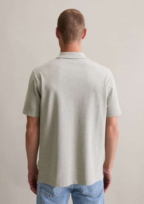 Polo shirt jersey regular — Light Gravel Melange