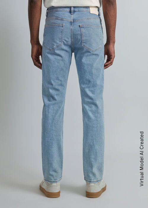 Jeans model Linus slim tapered — Bright Blue (alternate view)