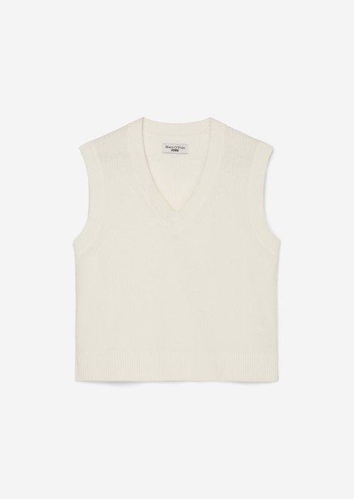 Sleeveless jumper in a regular fit — Silky White