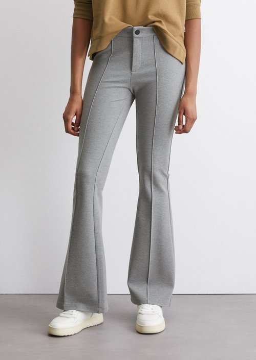 Jersey pants bootcut — Dark Shadow Melange