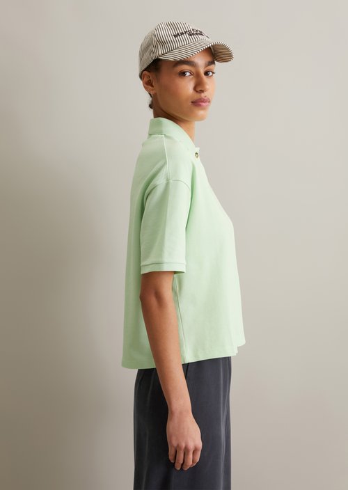 Short sleeve polo shirt wide — Mint Mist