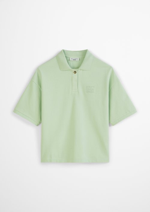 Short sleeve polo shirt wide — Mint Mist