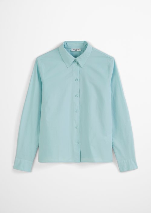 Regular blouse with pleat detail — Blue Fog