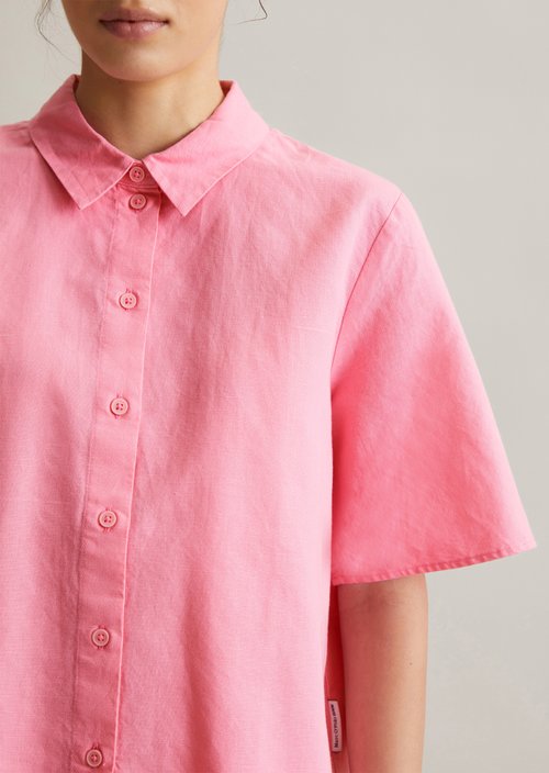 Relaxed short-sleeved blouse — Soft Pink