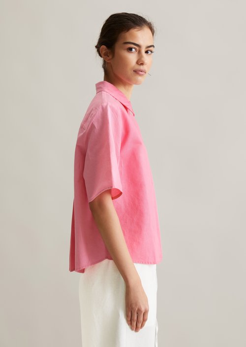 Relaxed short-sleeved blouse — Soft Pink