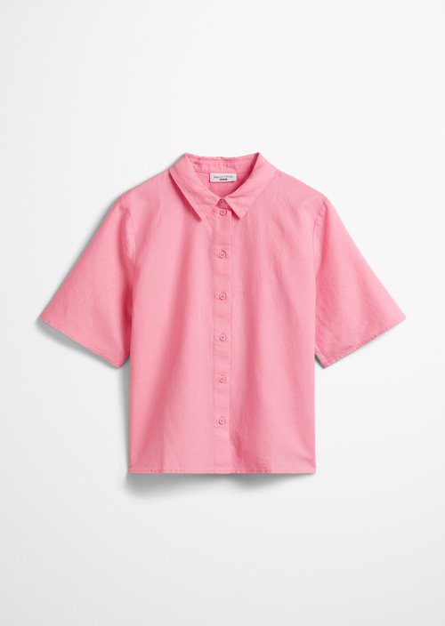 Relaxed short-sleeved blouse — Soft Pink