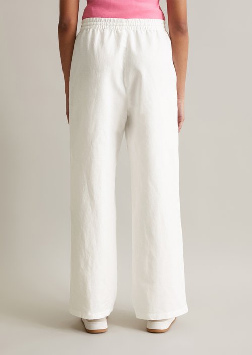 Relaxed slip pants — Silky White