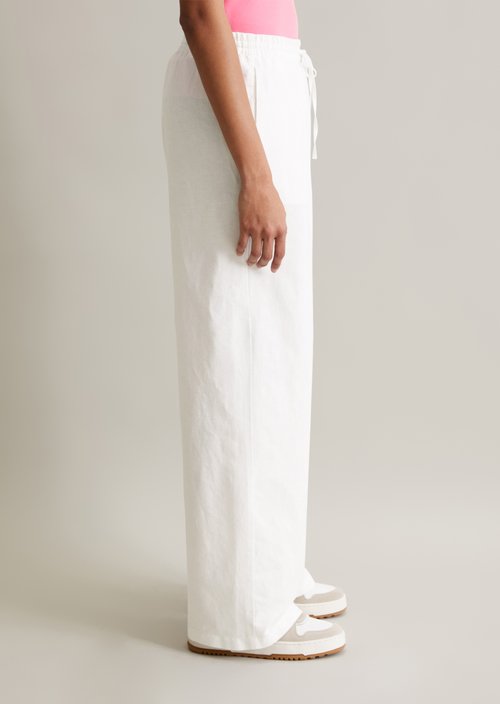 Relaxed slip pants — Silky White