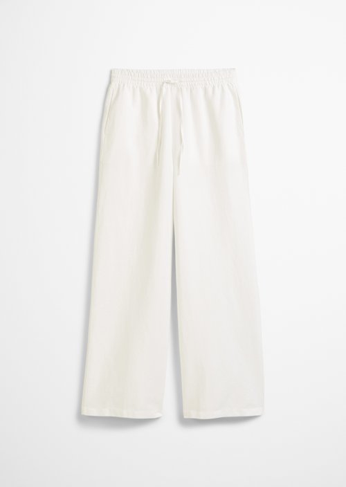 Relaxed slip pants — Silky White