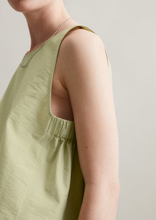 Regular cropped blouse top — Elm Green