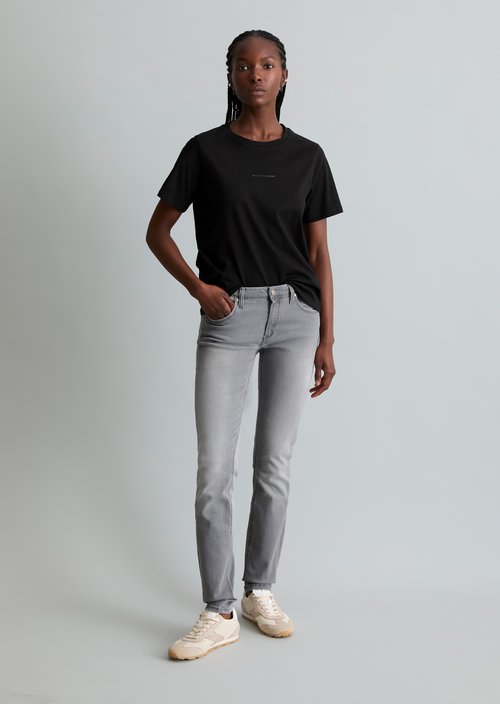Marc O'Polo Jeans model Alva slim, Dames, grijs, 25/32, 92% Katoen, 6% Elastomeer, 2% Elasthaan