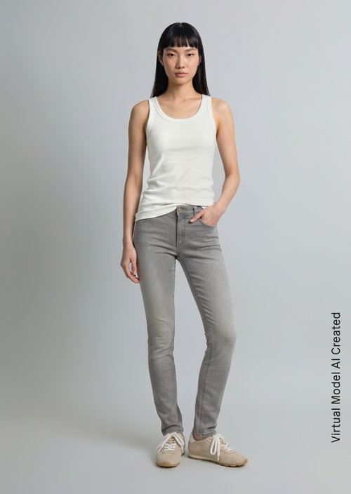 Jeans model Alva slim — Light Grey