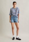 Marc O'Polo Denim shorts model Auri uitlopend, Dames, blauw, 35, 100% Katoen