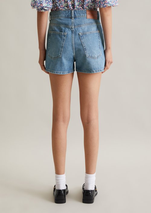 Jean shorts model Auri shaped flared — Light Blue
