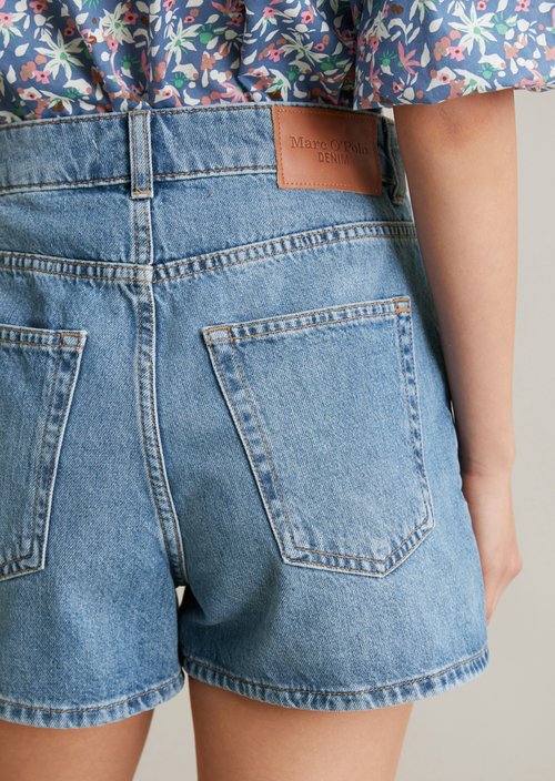 Jean shorts model Auri shaped flared — Light Blue