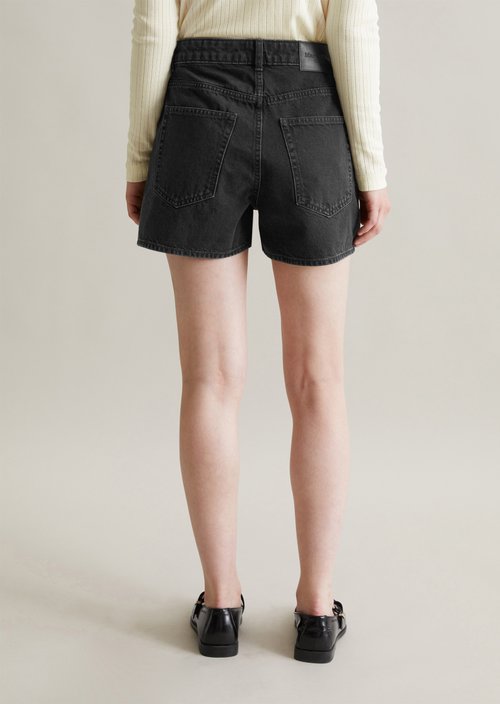 Jean shorts model Auri shaped flared — Black