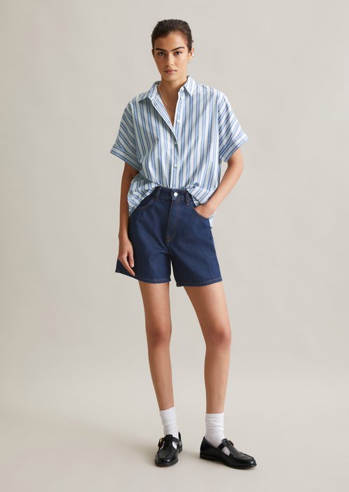 Jeans shorts model Filda relaxed — Dark Blue
