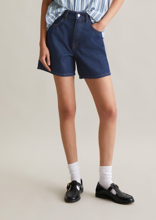 Jeans shorts model Filda relaxed — Dark Blue