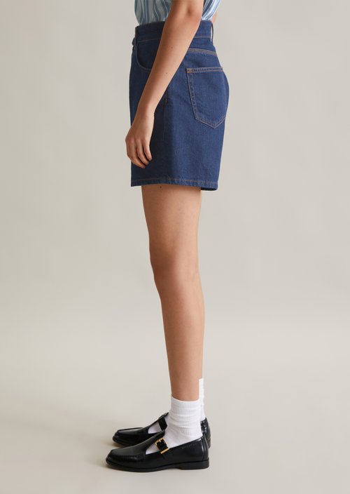 Jeans shorts model Filda relaxed — Dark Blue