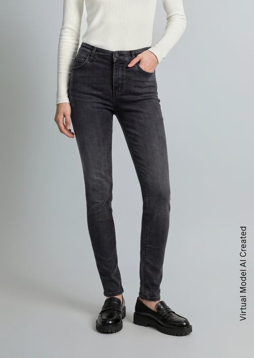 Jeans model Kaj skinny cropped — Dark Grey