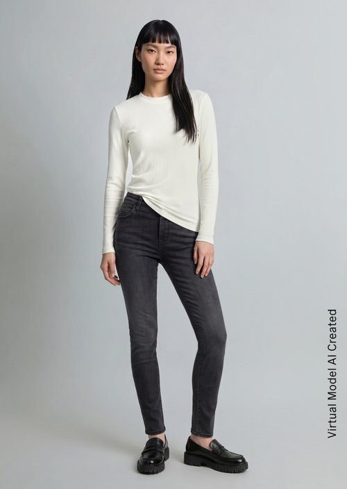 Jeans model Kaj skinny cropped — Dark Grey