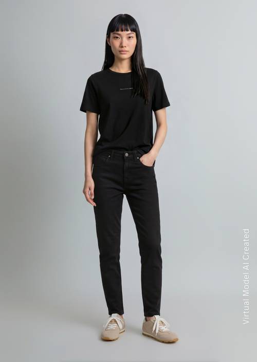 Jeans model Freja boyfriend Black in vooraanzicht