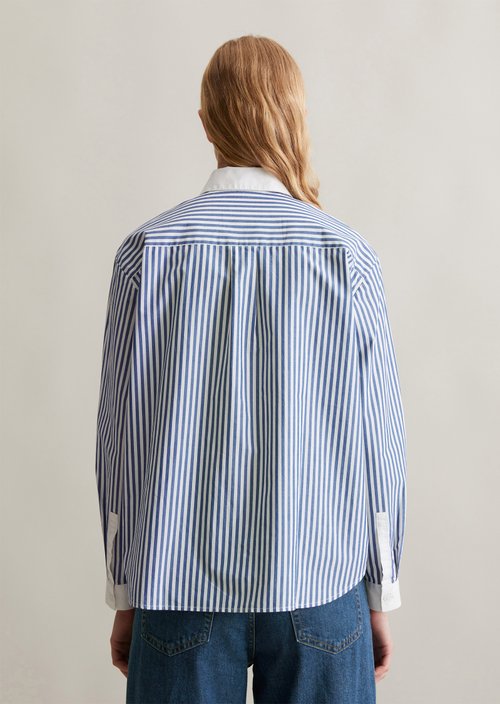 Regular striped blouse — Medium Blue