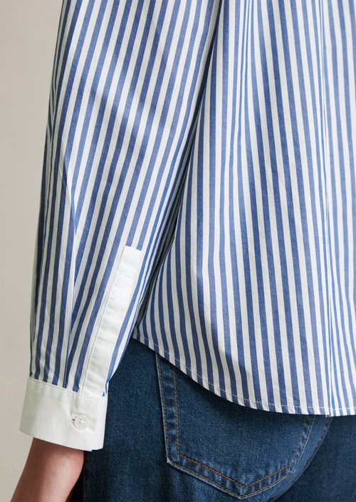 Regular striped blouse — Medium Blue