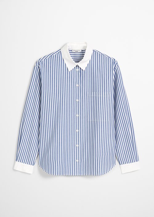 Regular striped blouse — Medium Blue