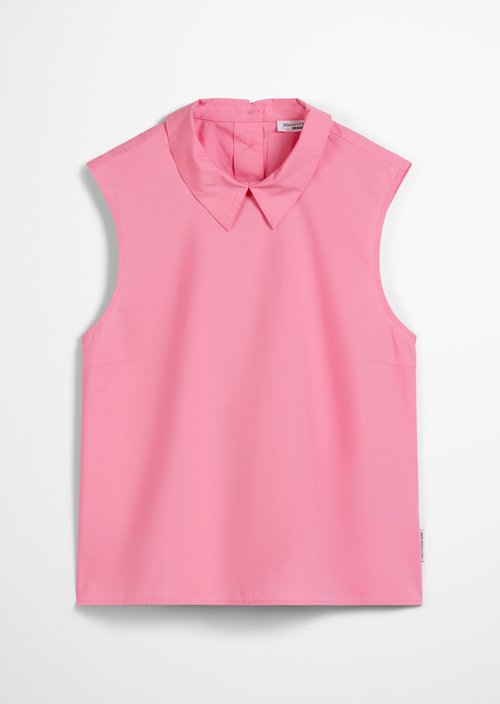 Sleeveless poplin blouse regular — Soft Pink