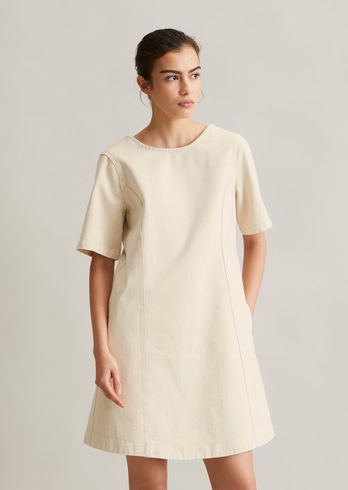 Mini jeans dress relaxed — Offwhite